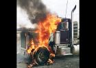 This ’98 Peterbilt won’t be hauling anymore rocks to stabilize Custer County roads after burning Monday morning as it was picking up a load near Canton.